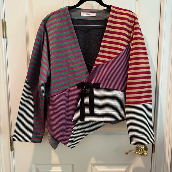 Urban by Alembika Colorful Striped Jacket size 5/XXL - New - Picture 7 of 8